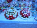 Marzipan cakes in all colours